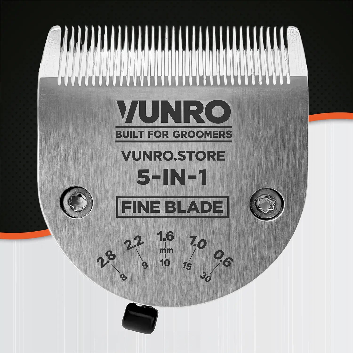 Adjustable Ceramic 5 in 1 Fine Dog Clipper Blade (0.6 mm - 2.8 mm) by VUNRO