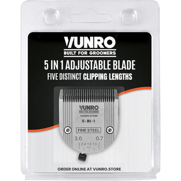 Adjustable Steel 5 in 1 Fine Dog Clipper Blade (0.7 mm - 3 mm)