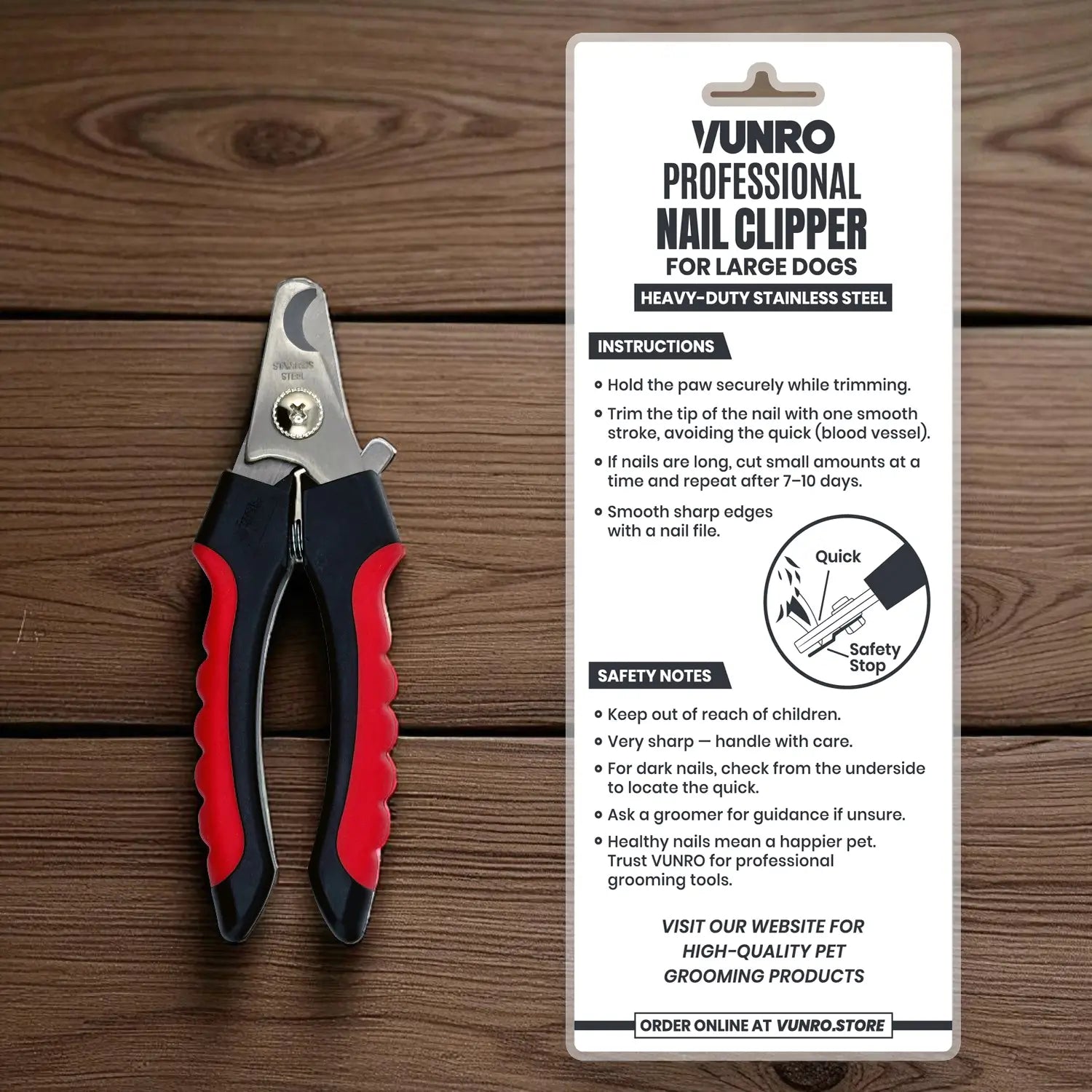 Large PRO Pet Nail Clipper by VUNRO